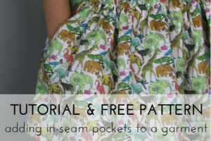 Tutorial and free patterns: Adding in-seam pockets to a garment